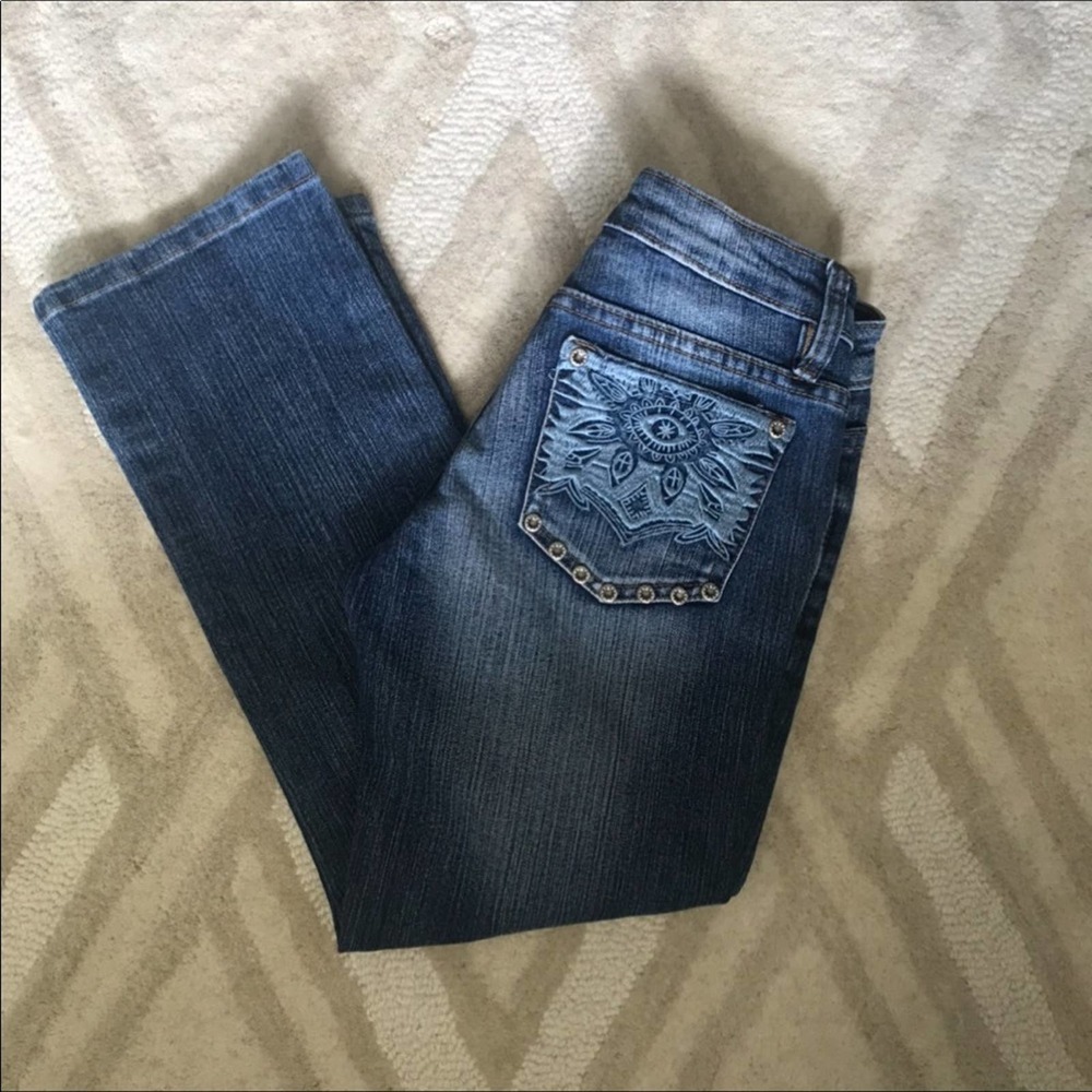 Clash Jeans Beautiful Embroidery & Hardware Size 0